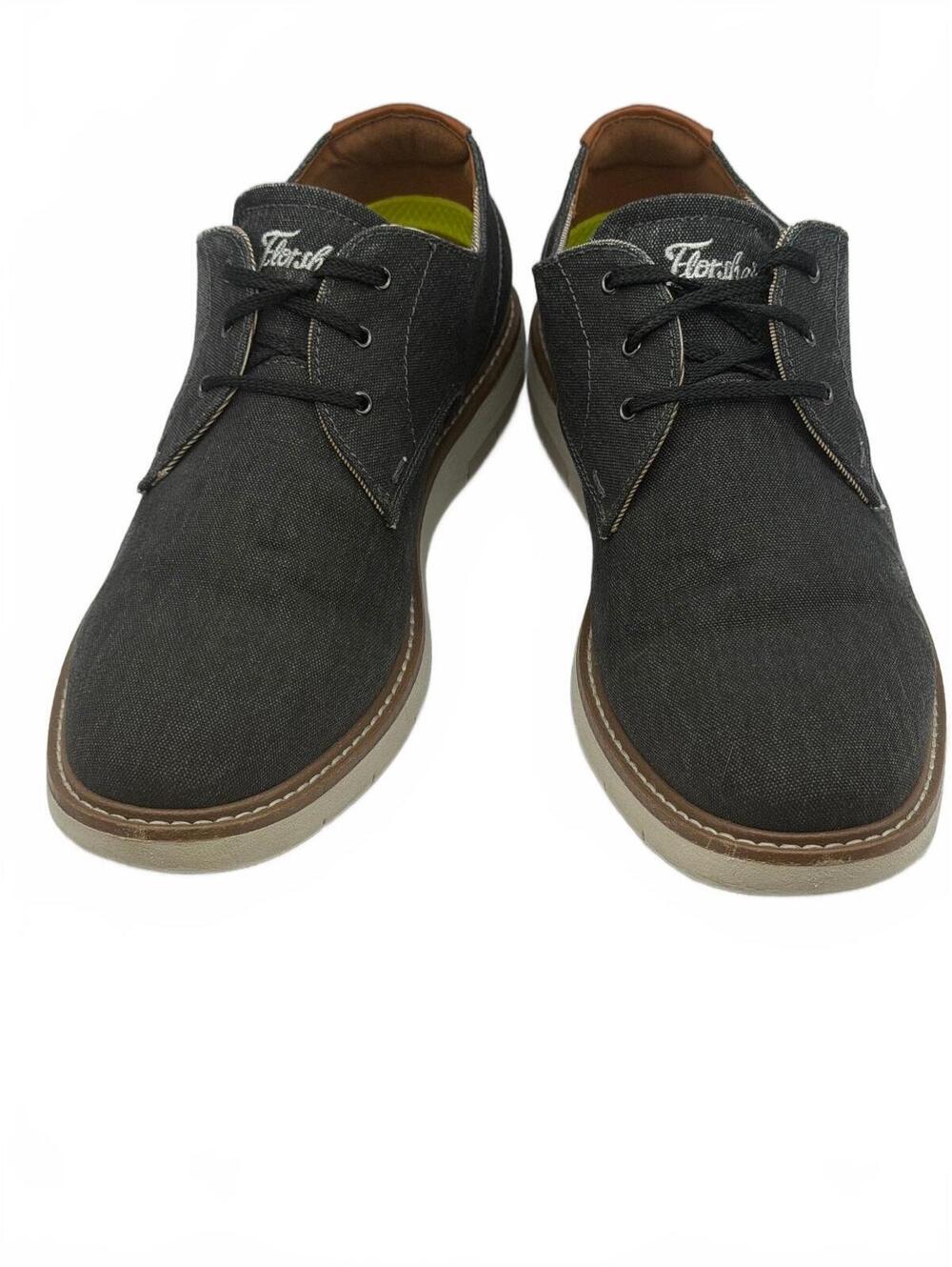 Florsheim Vibe Black Canvas Plain Toe Oxford Casual Dress Shoes Men's Size 8 M